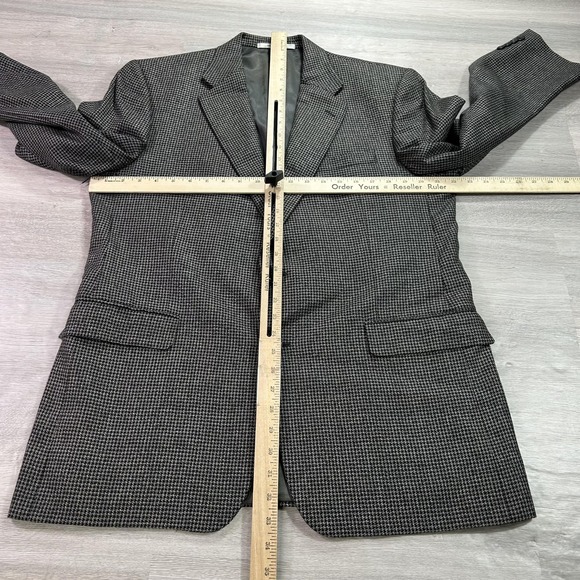 Hickey Freeman Blazer Mens 42R Gray Silk Check Sport Coat Jacket Nordstrom - Picture 8 of 14